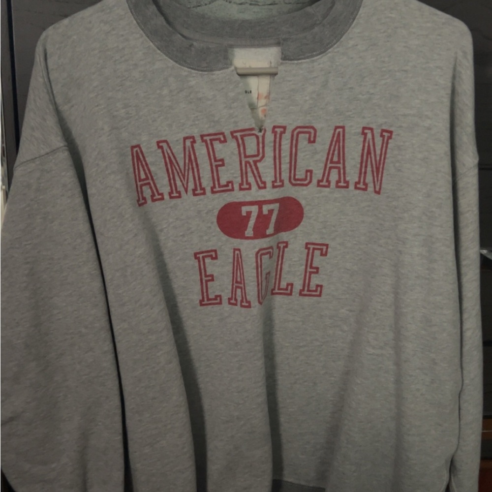 American Eagle Outfitters Gray Crewneck Sweater